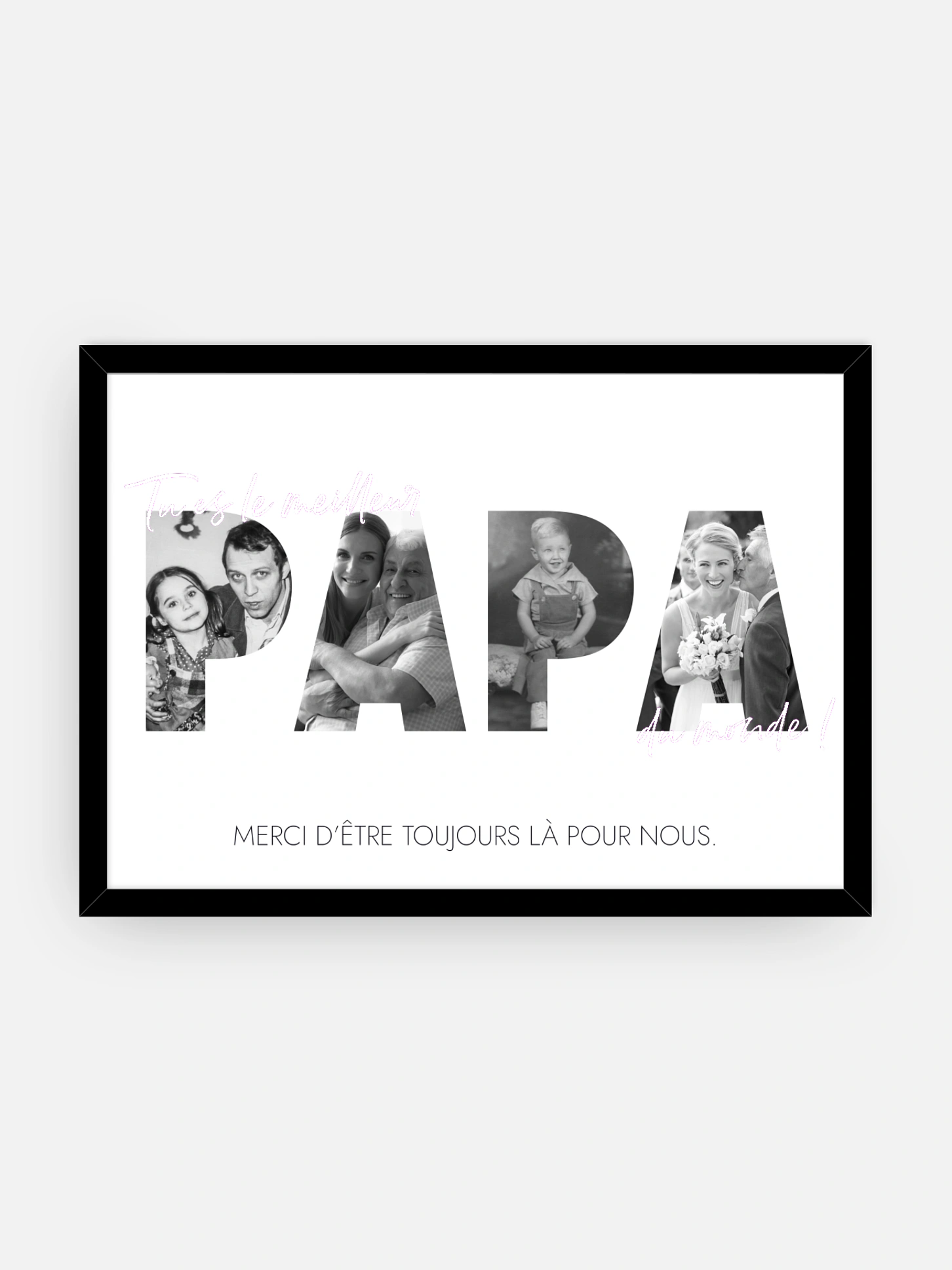 Affiche encadrée fête des pères Souvenirs avec papa