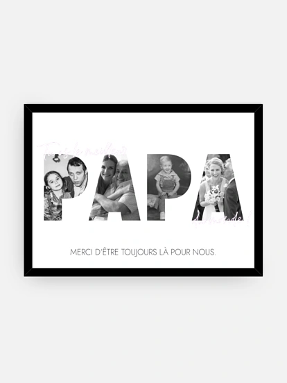 Affiche encadrée fête des pères Souvenirs avec papa