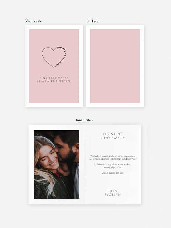 Karte zum Valentinstag You are my Valentine
