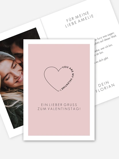 Karte zum Valentinstag You are my Valentine