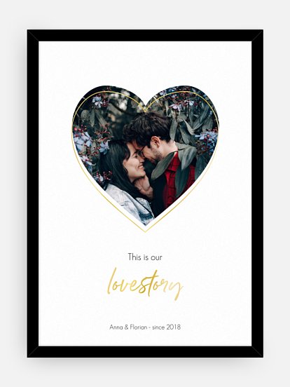 Poster Valentinsherz