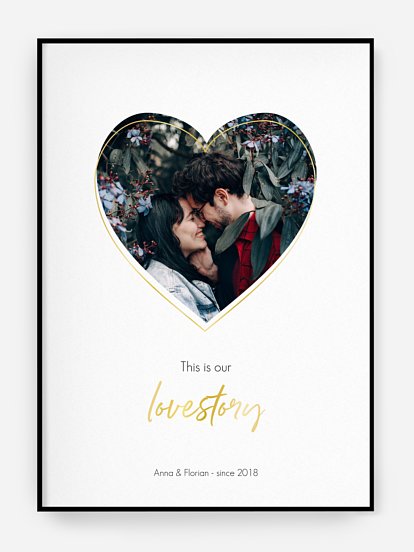 Poster Valentinsherz