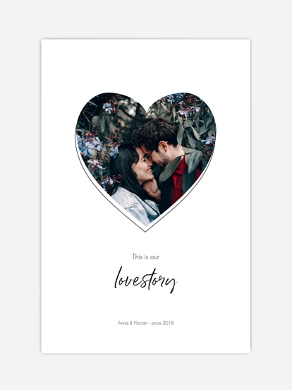 Poster Valentinsherz