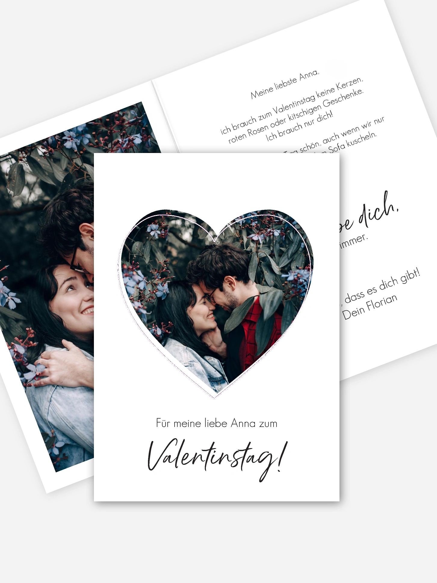 Karte zum Valentinstag Valentinsherz