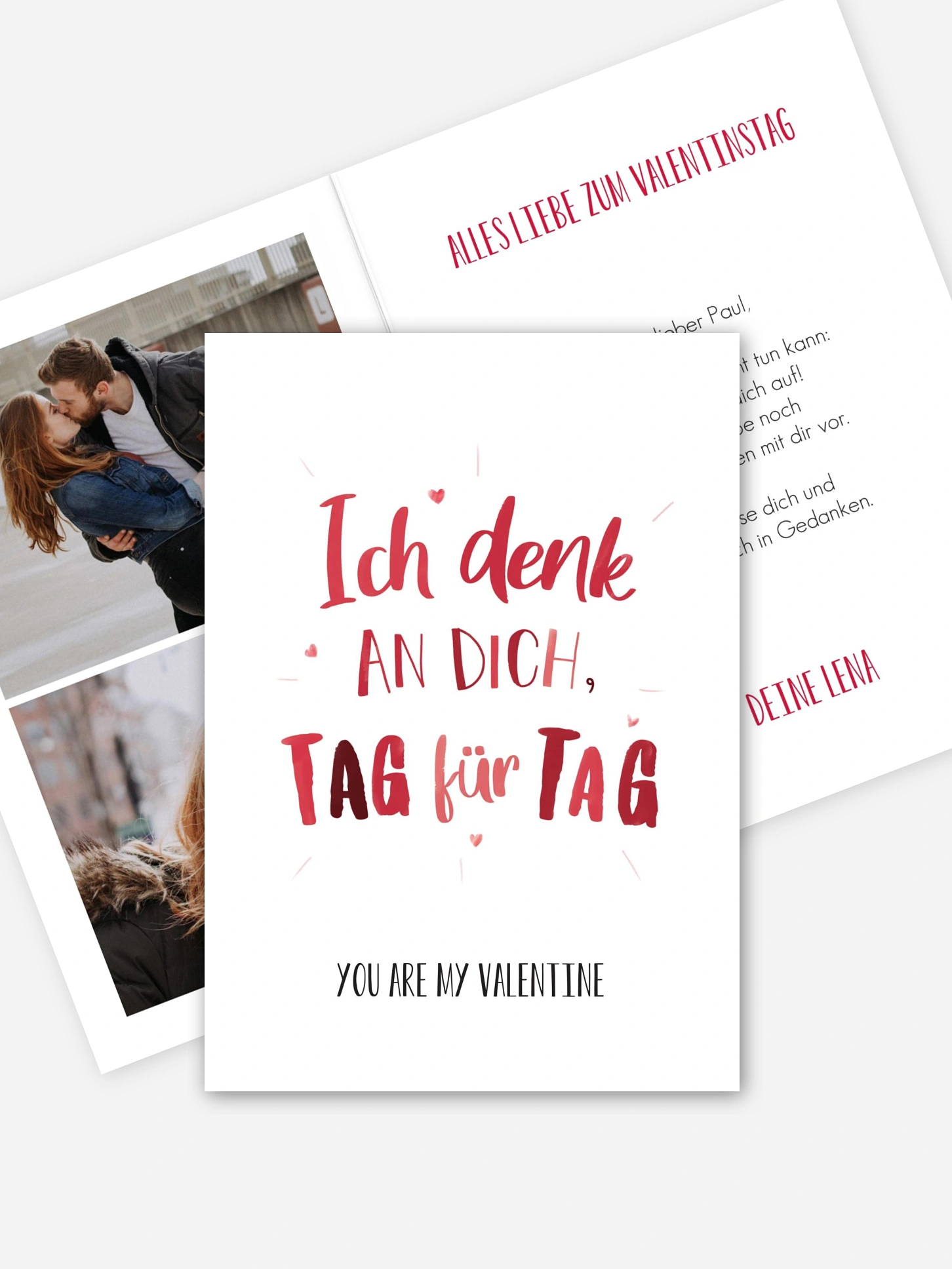 Karte zum Valentinstag Tag für Tag