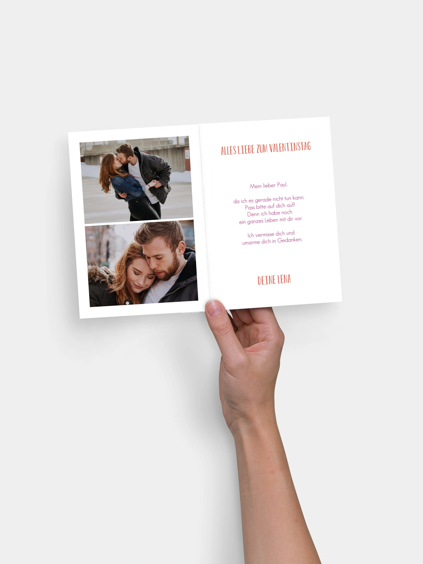 Karte zum Valentinstag Tag für Tag