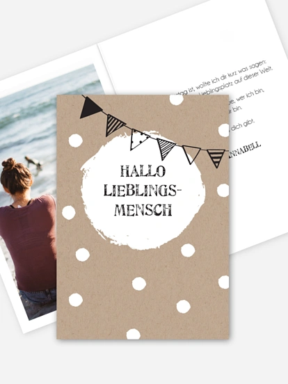 Karte zum Valentinstag Hallo Lieblingsmensch