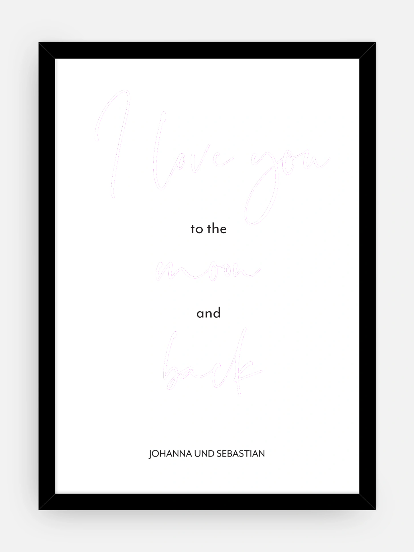 Poster Valentinstag To the Moon and Back