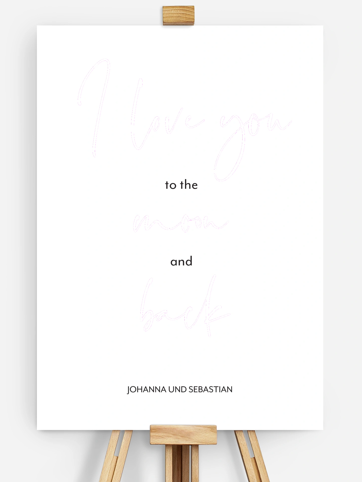 Poster Valentinstag To the Moon and Back