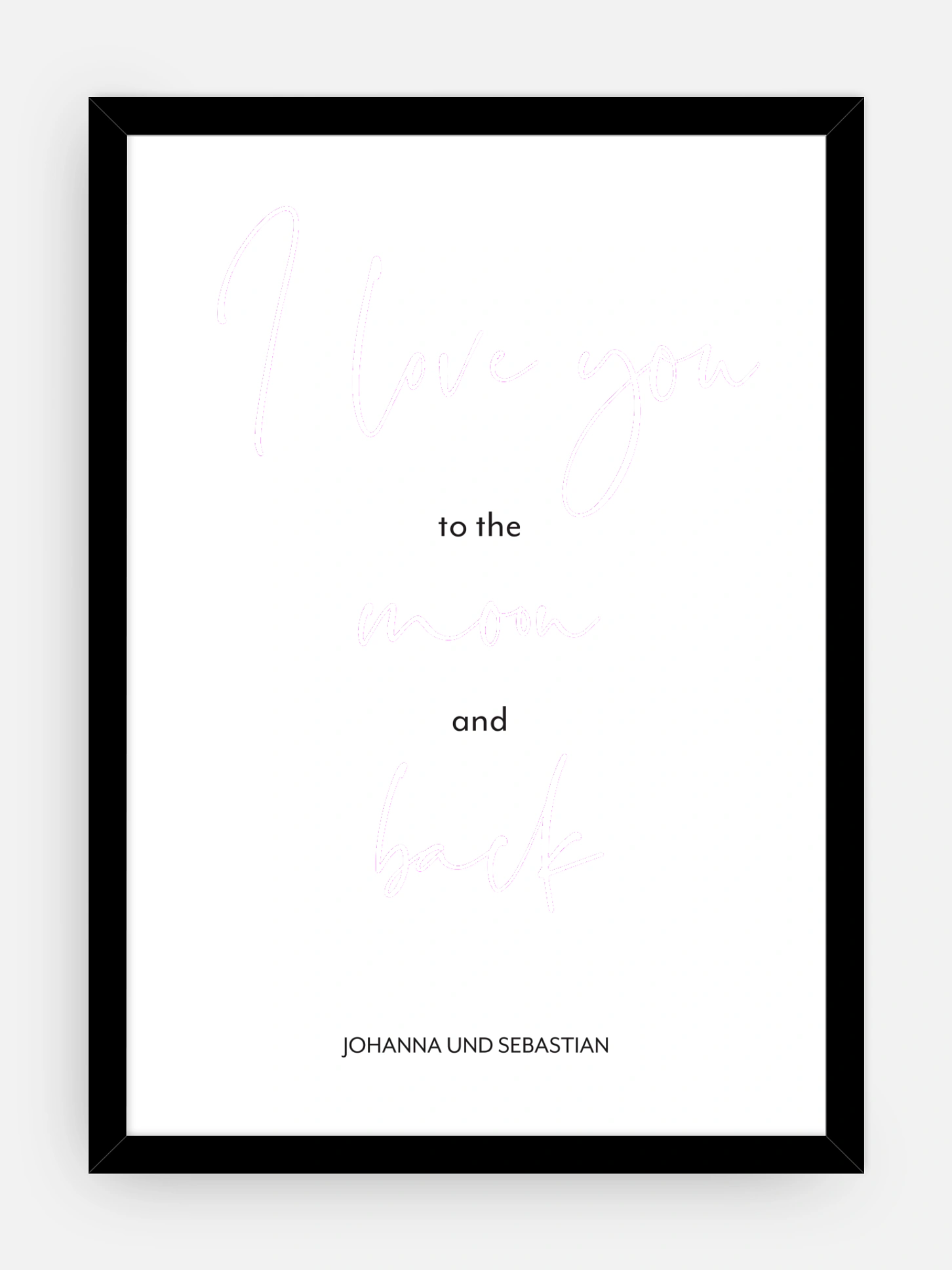 Poster Valentinstag To the Moon and Back