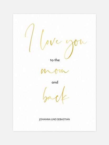 Poster Valentinstag To the Moon and Back