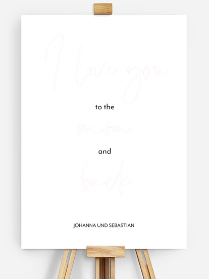 Poster Valentinstag To the Moon and Back