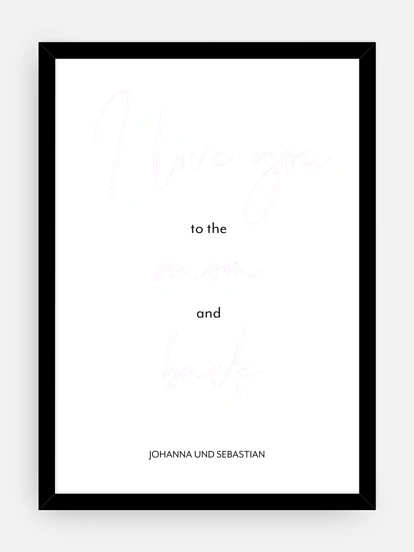 Poster Valentinstag To the Moon and Back