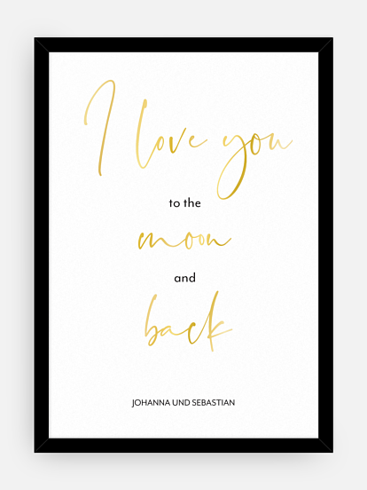 Poster Valentinstag To the Moon and Back