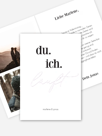 Karte zum Valentinstag Läuft