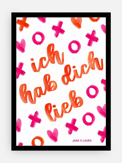 Poster Valentinstag XOXO