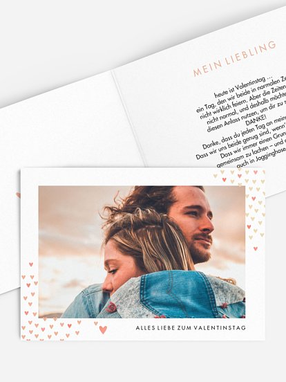 Karte zum Valentinstag Herzschwarm