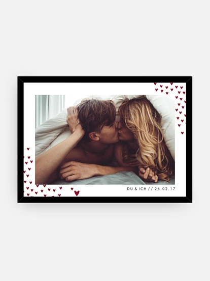 Wandbild Valentinstag Herzschwarm