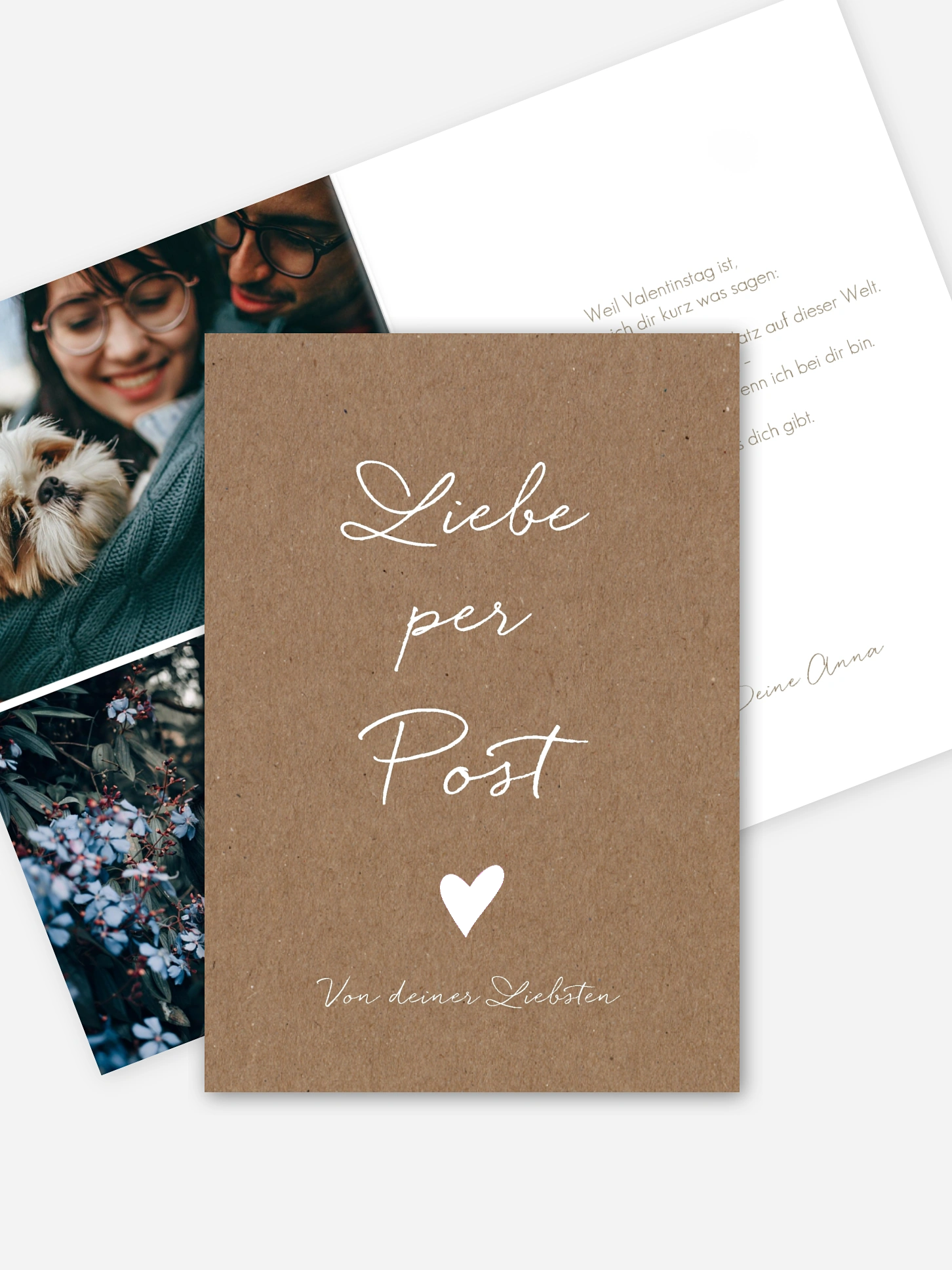 Karte zum Valentinstag Liebe per Post