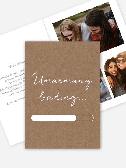 Karte zum Valentinstag Umarmung