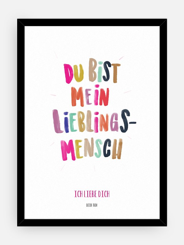 Poster &ldquo;Lieblingsmensch&rdquo;