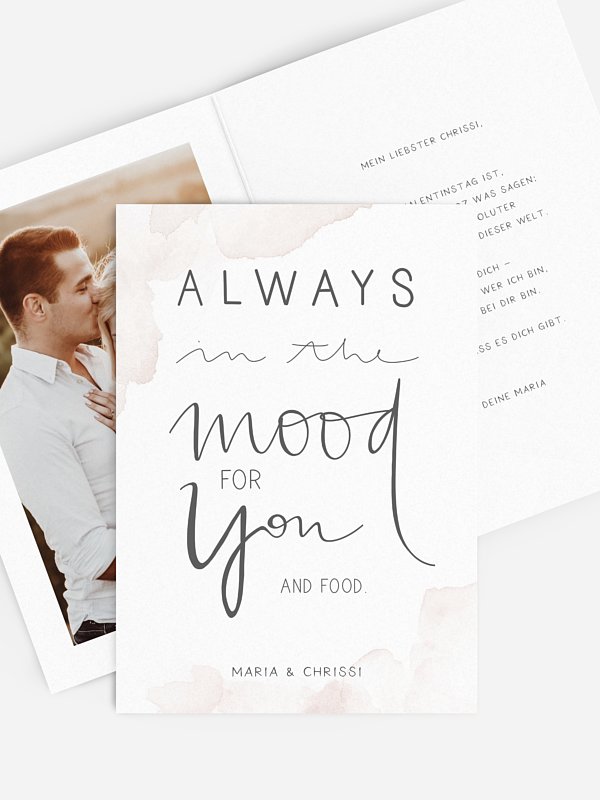 Karte zum Valentinstag Always You by Marry Kotter