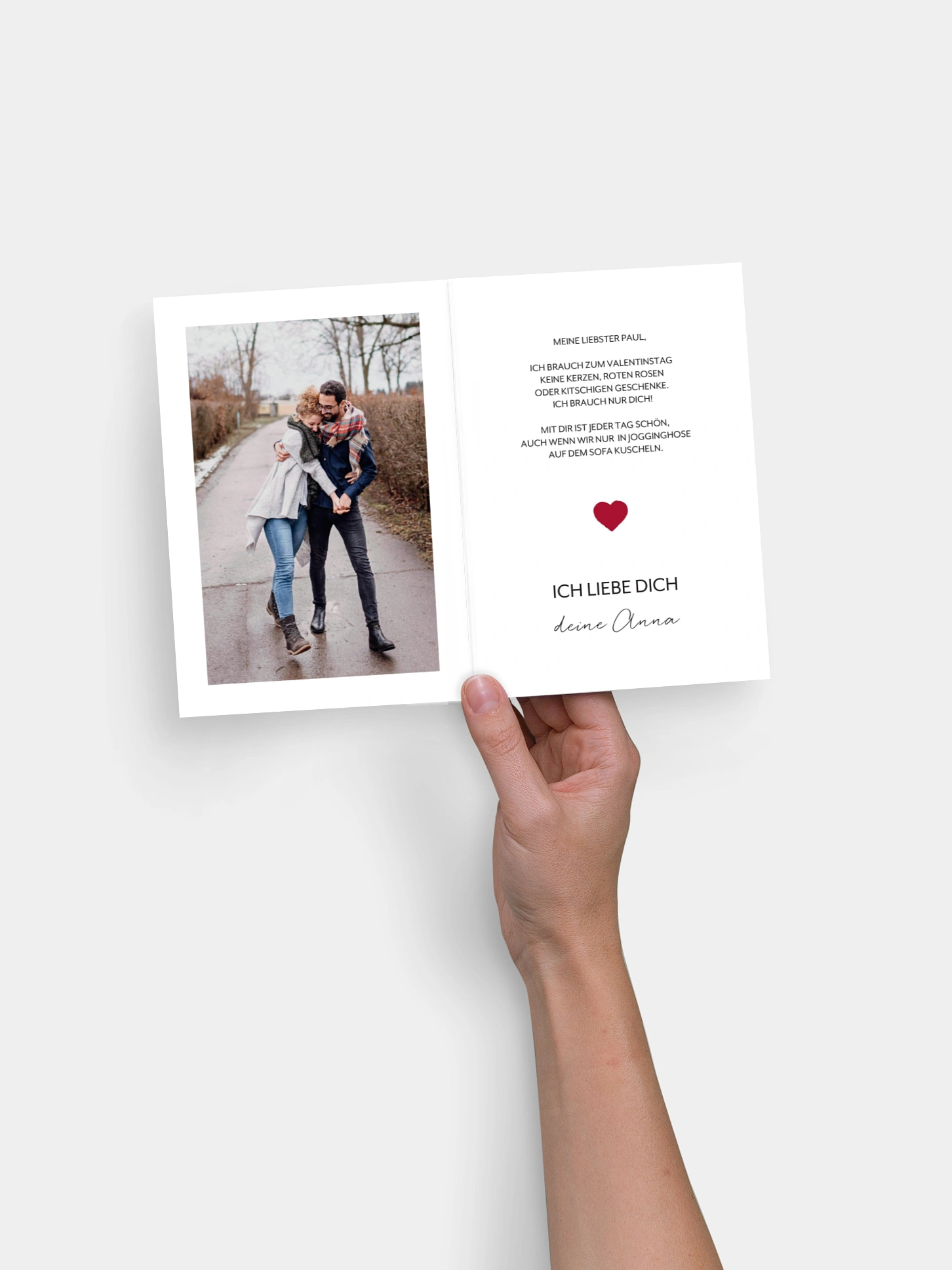 Karte zum Valentinstag Tic Tac Love