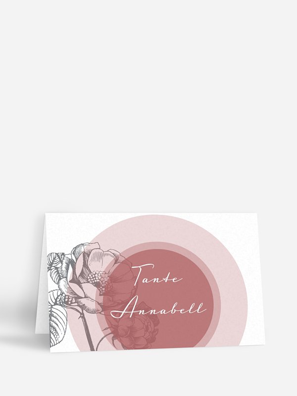 Tischkarte Hochzeit Peony