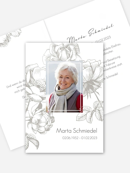Trauerkarte Peony
