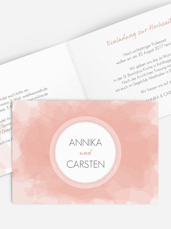 Hochzeitseinladung Silk Colours