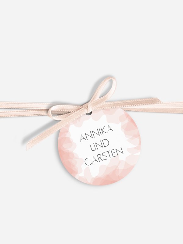 Anhänger mit Band zur Hochzeit Silk Colours