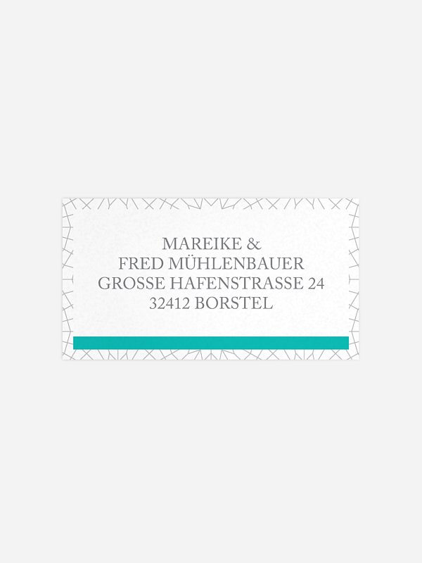Empfängeraufkleber Hochzeit Marrakesch