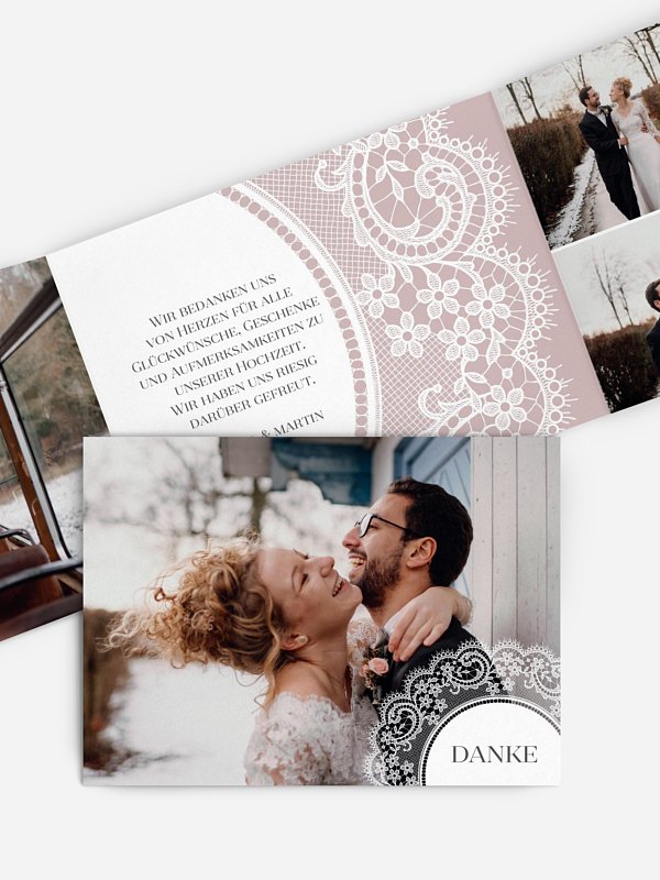 Dankeskarte Hochzeit Chantilly