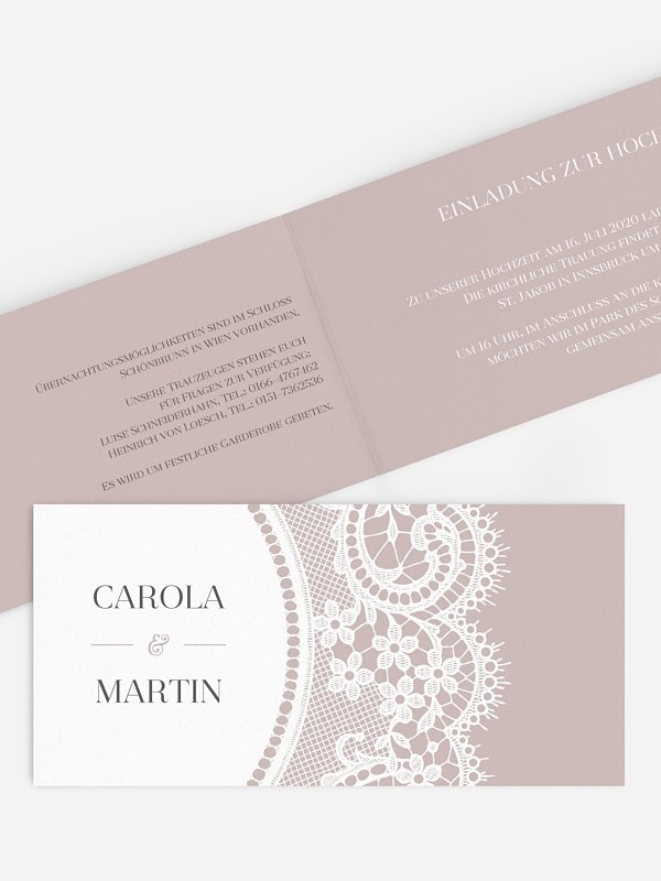 Hochzeitseinladung Chantilly
