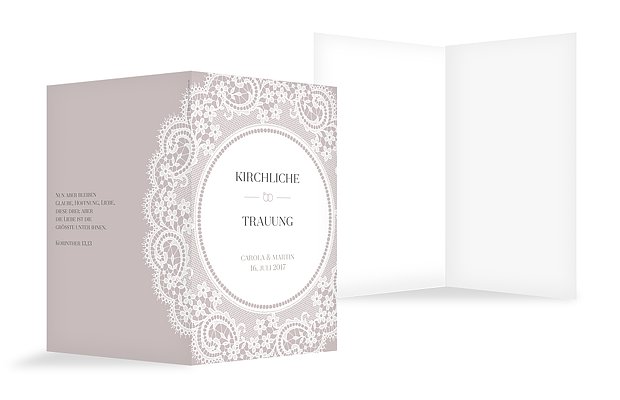 Kirchenheft Hochzeit Chantilly