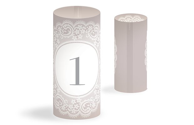 Numéro de table mariage Dentelle chic
