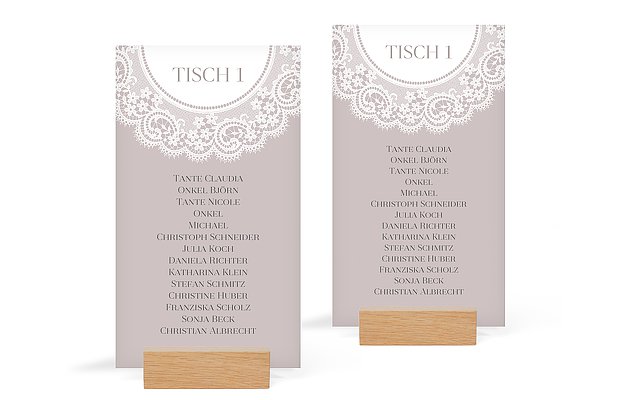 Gruppentischkarte Chantilly