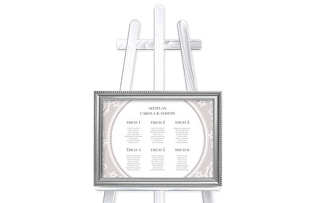 Sitzplan Plakat Chantilly