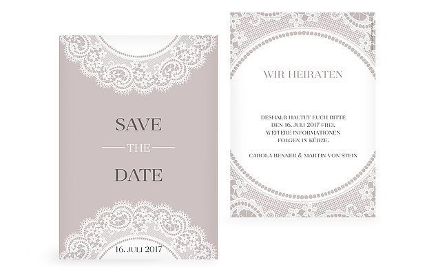 Save-the-Date Karten zur Hochzeit – Versand in 1-2 Tagen