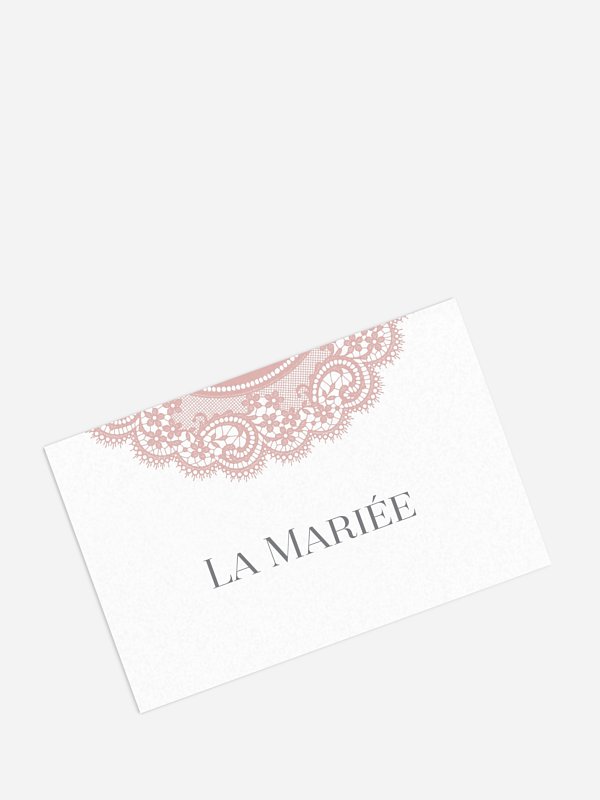Marque-place mariage Dentelle chic