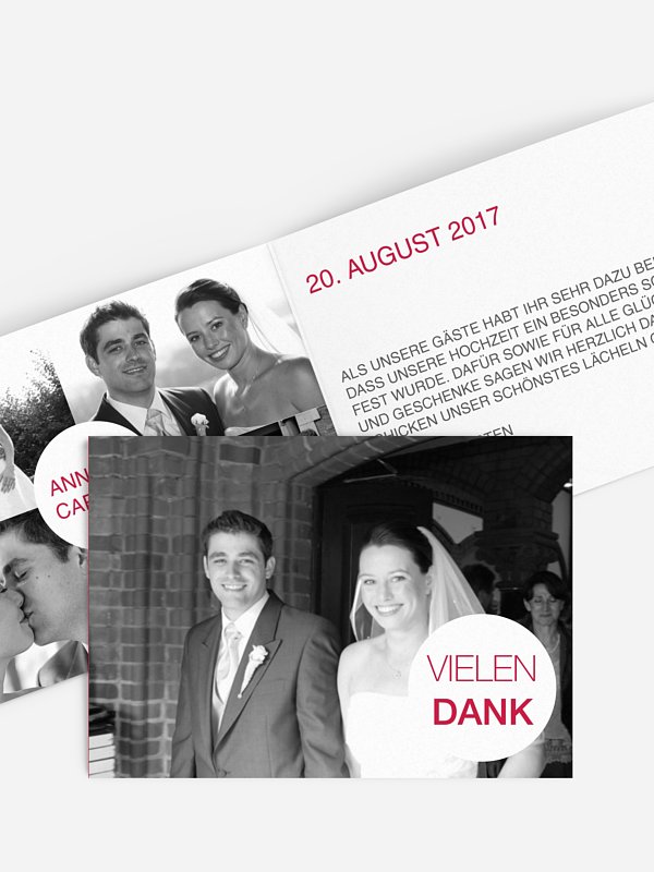 Dankeskarte Hochzeit Statement