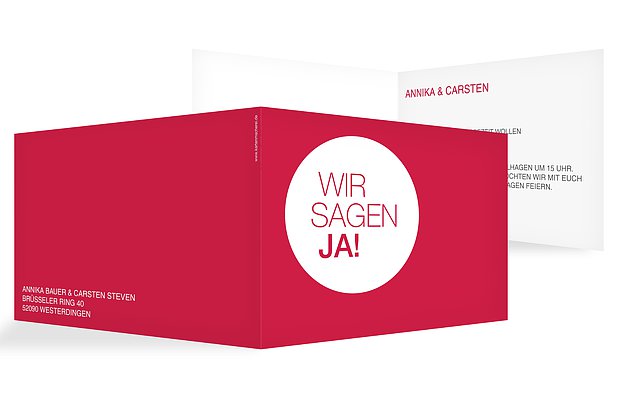 Hochzeitseinladung Statement