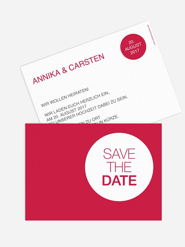 Save-the-Date Karte Statement