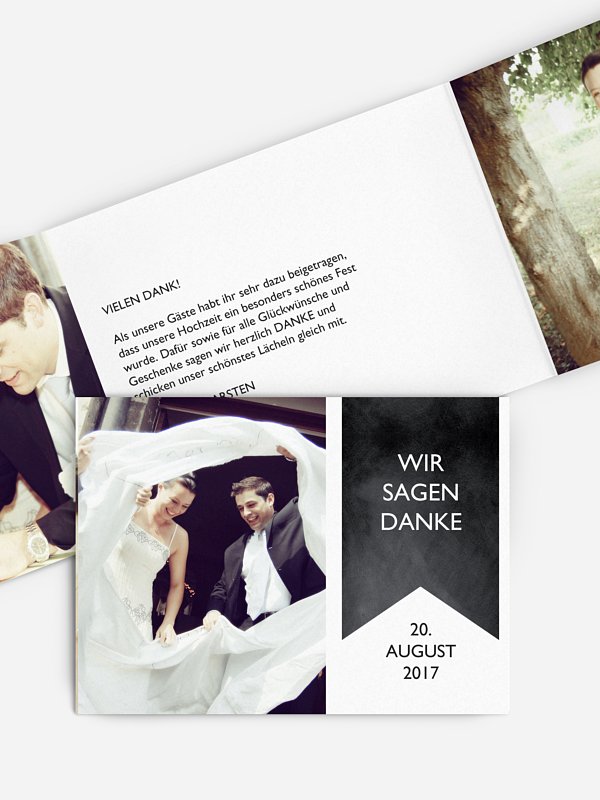 Dankeskarte Hochzeit High Class