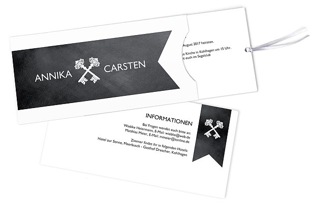 Hochzeitseinladung High Class