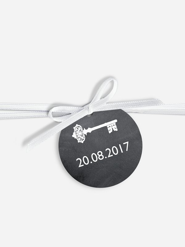Anhänger mit Band zur Hochzeit High Class