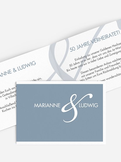 Einladung zur Goldenen Hochzeit Perfect Match