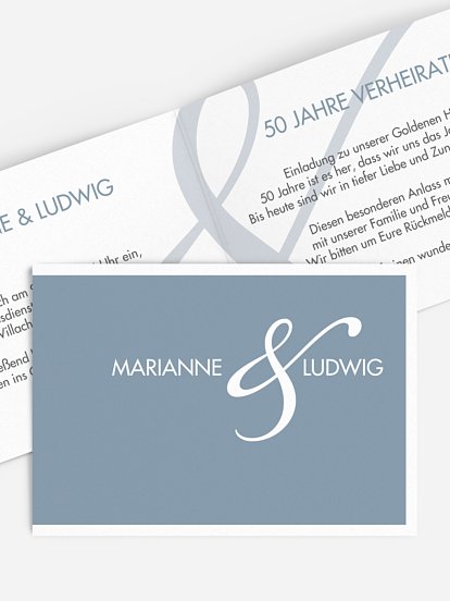 Einladung zur Goldenen Hochzeit Perfect Match