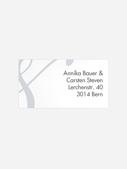 Empfängeraufkleber Silberhochzeit Perfect Match