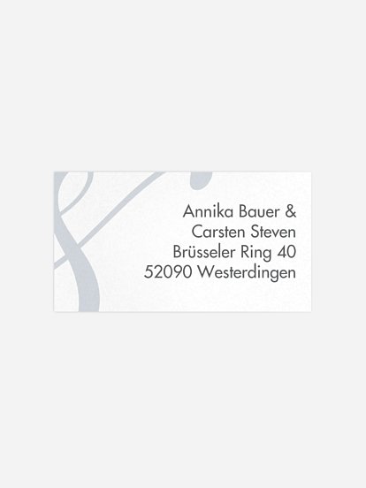 Empfängeraufkleber Silberhochzeit Perfect Match